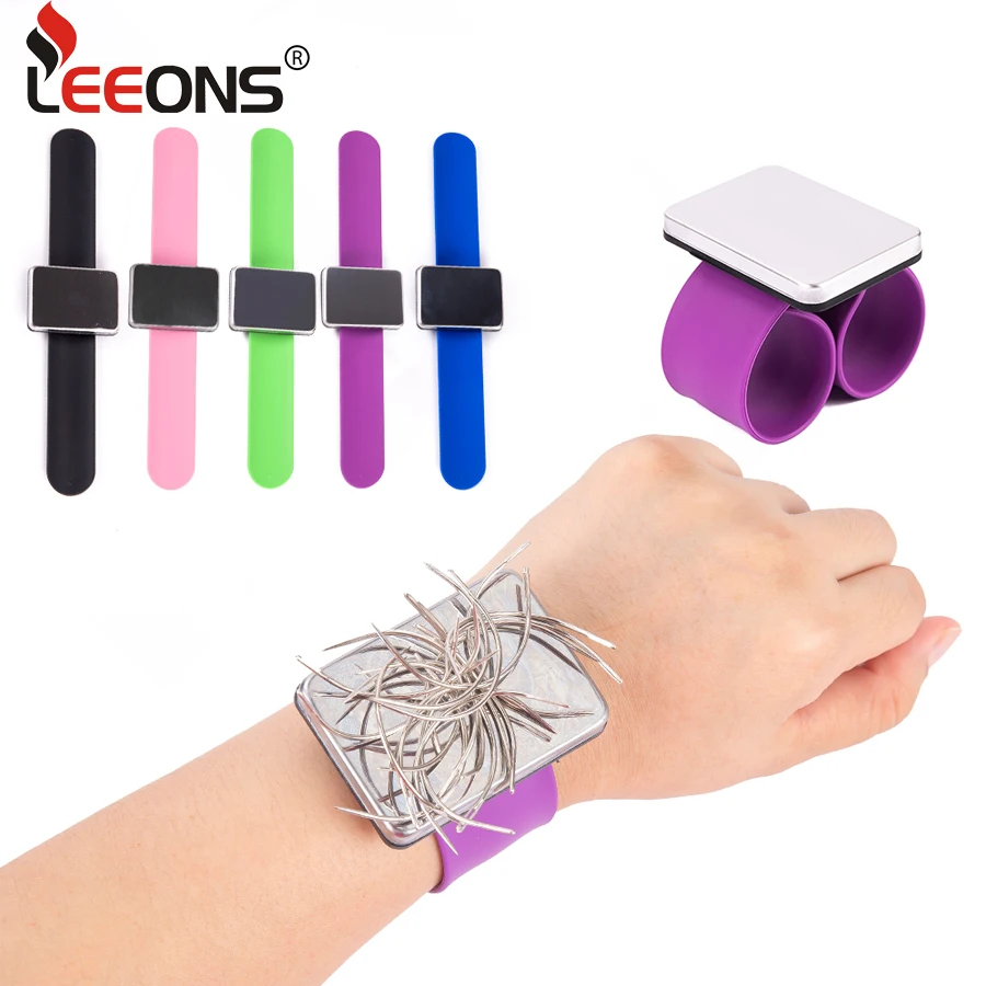 Porta forcina magnetico Forcine e clip in metallo Cuscino per cucito Polsino Hair Stylist Cuscino da polso 5 colori Strumento di bellezza