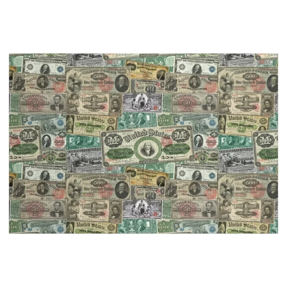 

American Bank notes Jigsaw Puzzle Personalized Baby Toy Personalized Name Puzzle