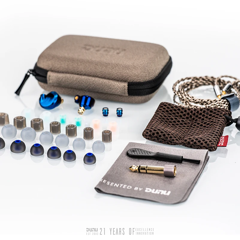 DUNU FALCON-auriculares intrauditivos con controlador Ultra dinámico, aleación de Audio de alta resolución IEM, diafragma puro metálico MMCX, auriculares con cable de pulg de 3,5/4,4mm