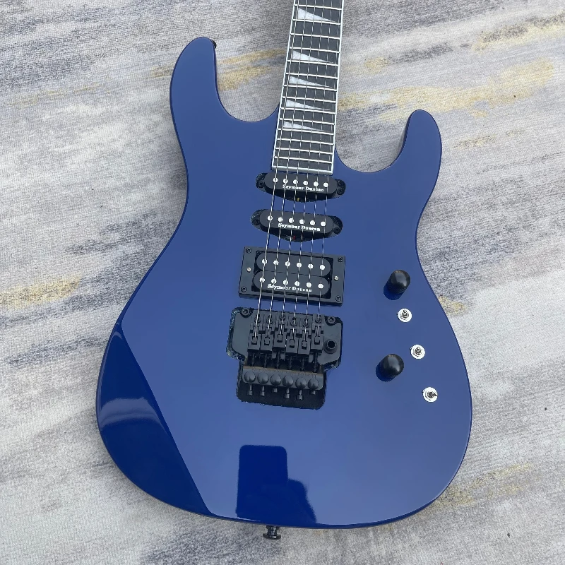 Gloss Royal Blue 6 String Solid Body Electric Guitar SSSHH Mixed Pickups Double Lock Tremolo Shred Metal Stage Free Shipping