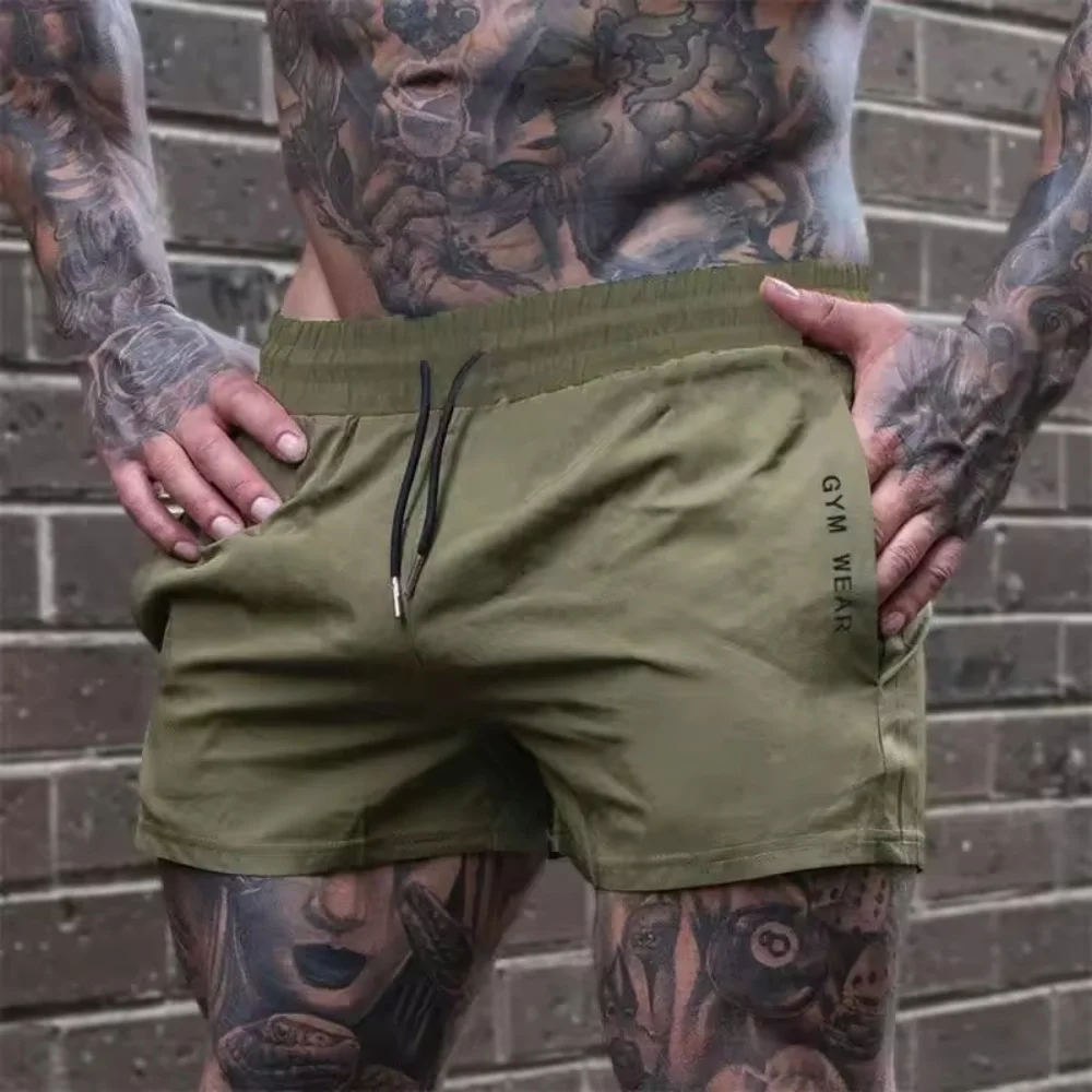 2025 Summer Gym Fitness Men's Shorts Sweatpants Thin Fashion Men Marathon Running Shorts Sports Breathable Training Pants image 3