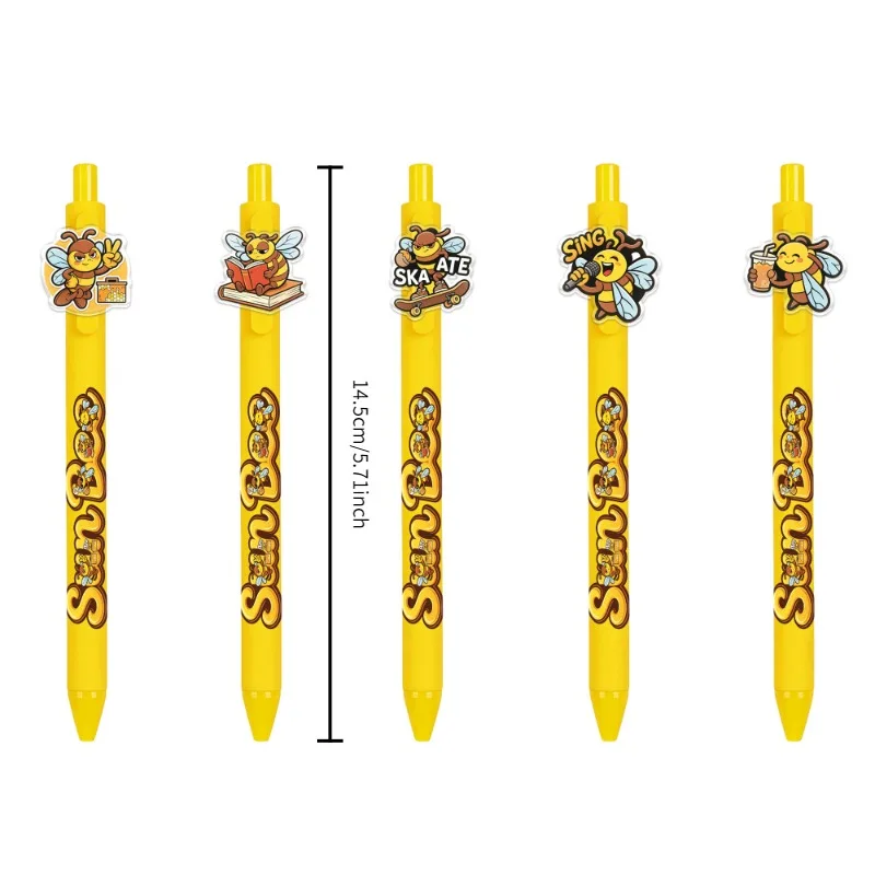 9 PCS Bees-themed Ballpoint Pens. Smooth writing is suitable for use in offices, by nurses, and teachers.