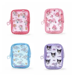 Kawaii Hello Kitty Kuromi My Melody Pvc Cartoon Printed Storage Doll Bag Itabag Anime Sanrio Girl's Heart Cute Cosmetic Bag