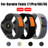 QuickFit 22mm 26mm Nylon Sport Strap For Garmin Fenix 6X 7X Pro/Epix Pro Gen2 51mm 47mm/Fenix 5 5XPlus forerunner 965 Watchband