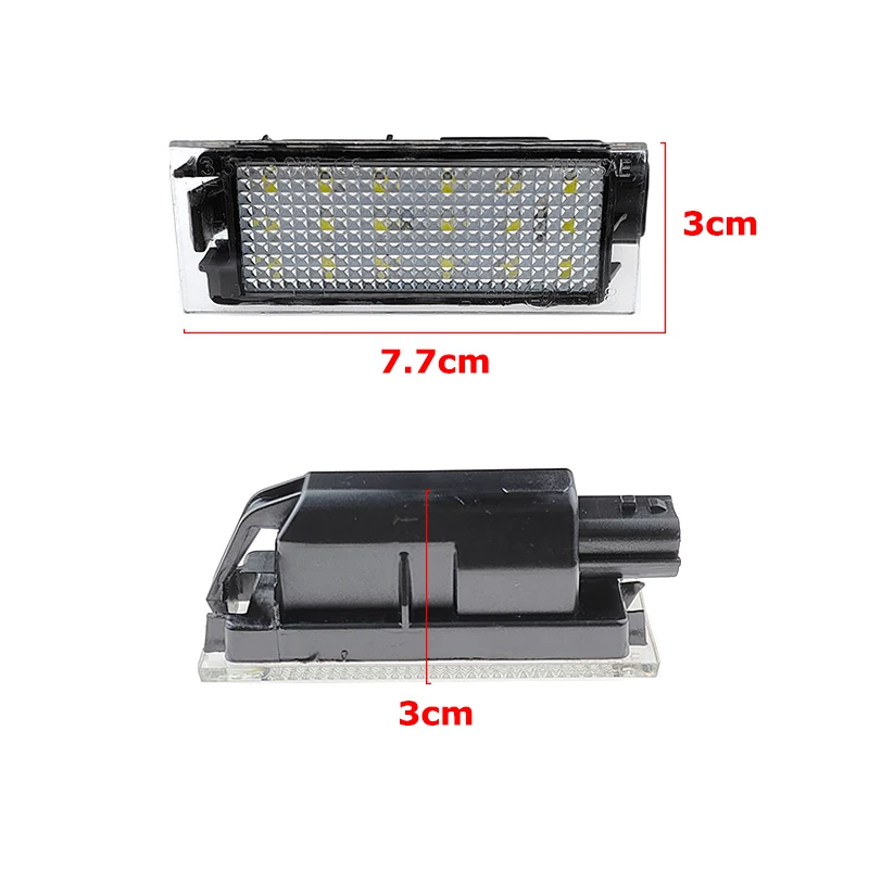 2 قطعة سيارة لوحة ترخيص مُضاء ليد ضوء لرينو كليو ميجان 3 لاغونا 2 توينغو ماستر اسبيس الرياح فيل ساتيس ترافيك تويزي اكسسوارات