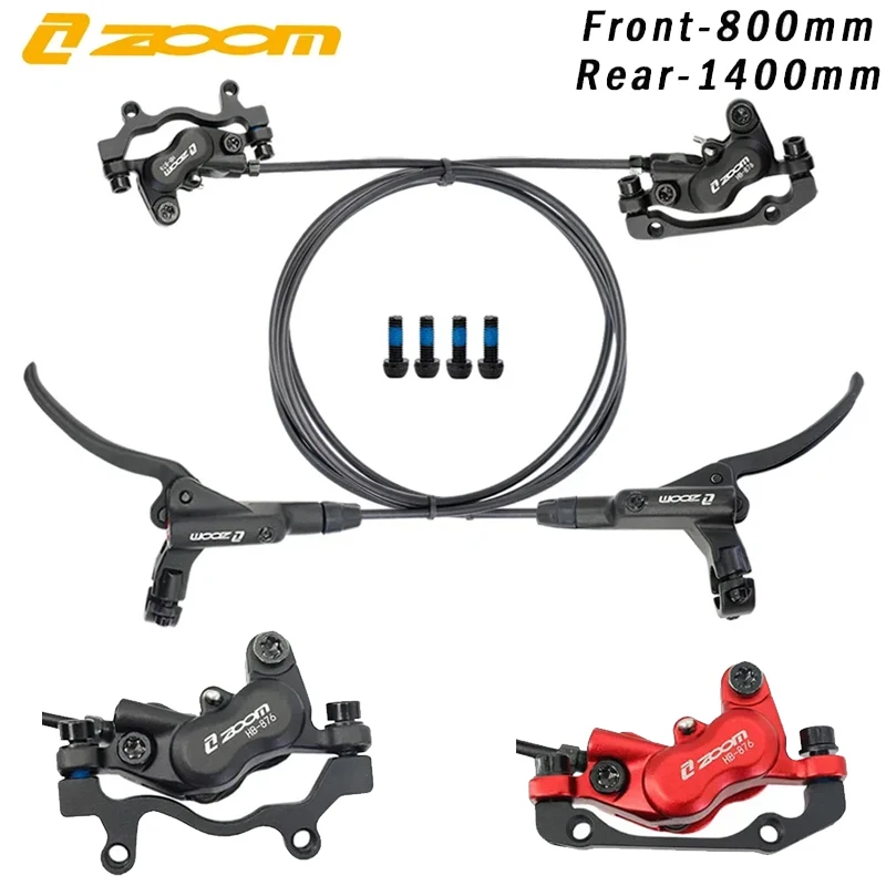 

ZOOM HB-876 Bicycle Brake Front 800mm/Rear 1400mm 4-piston Bicycle Hydraulic Brake MTB Bicycle Disc Brake Accessories