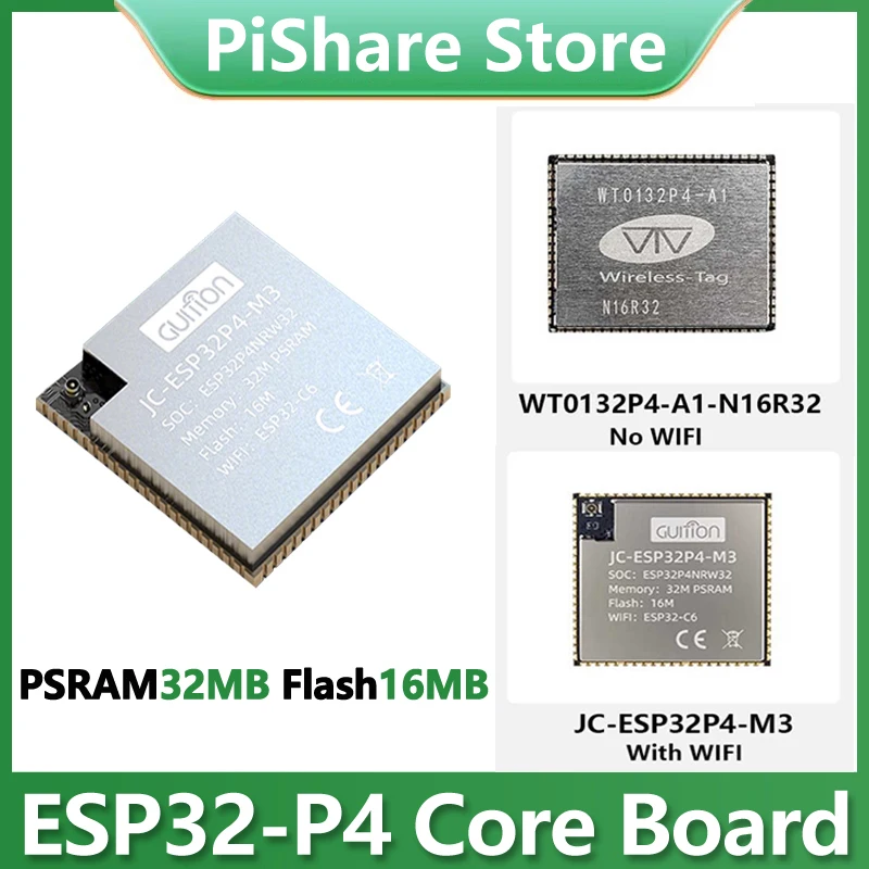 

ESP32-P4 Core Board 32MB PSRAM 16MB Flash, Onboard ESP32-C6 Development Board