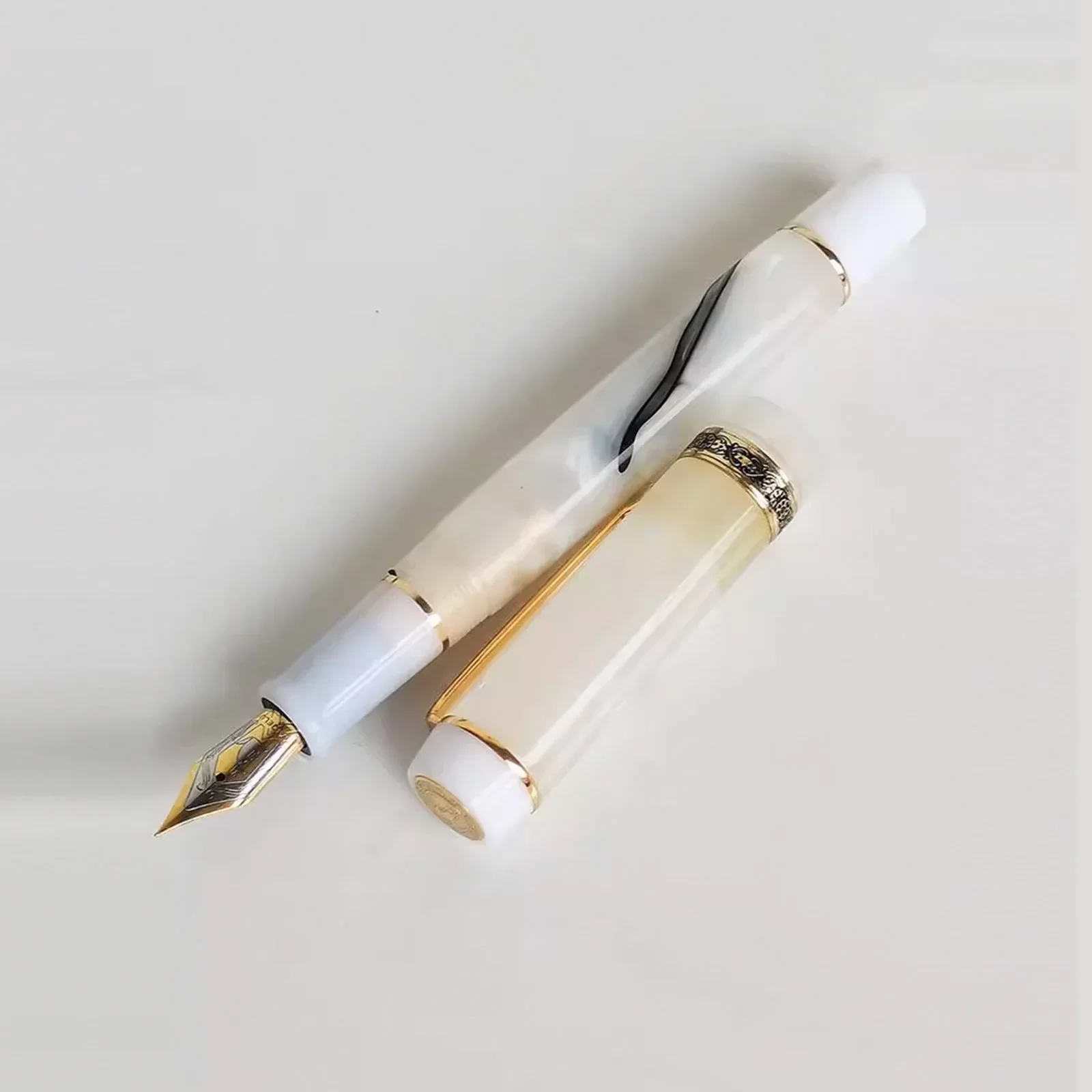 2024 Kaigelu 316 Century Tofu Fountain Pen milky white Screw Cap EF/F/M Iridium Nib Writing Student Office Supplies Stationery