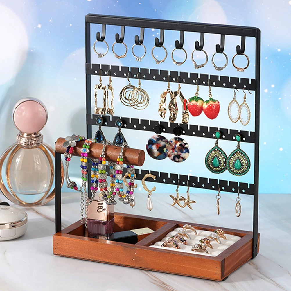 

Multi Layer Jewelry Display Stand Organizer Rack For Earrings Necklaces Bracelets Keys Storage And Retail Shop Display