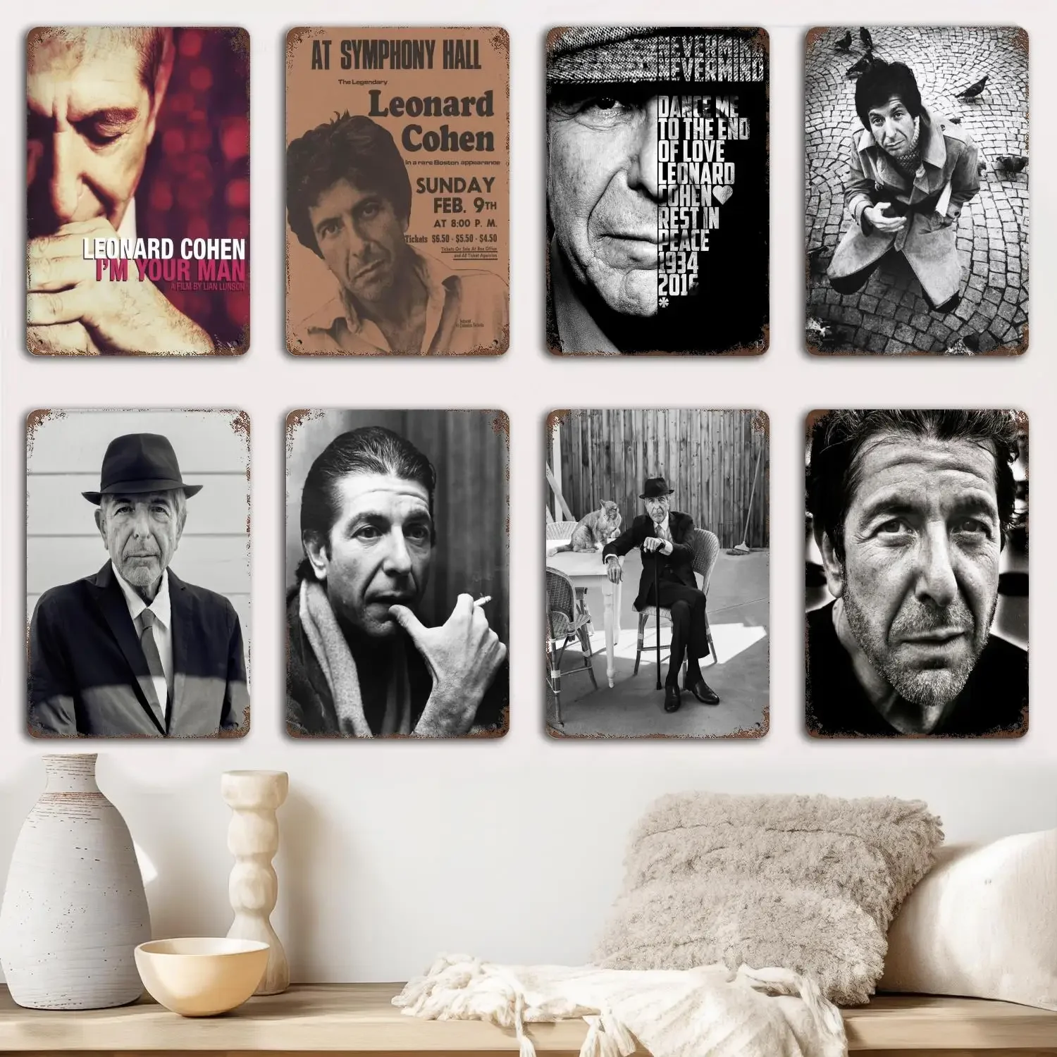 Leonard Cohen Metal Signs wall decor Vintage Tin Signs Captain Metal Poster Decor for Bar Pub Club Wall Decoration