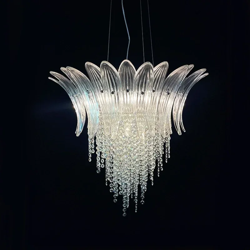 

Modern LED Ceiling Light Chandelier Crystal Pendant Lighting European Style Living Room Villa Decor Home Lustre
