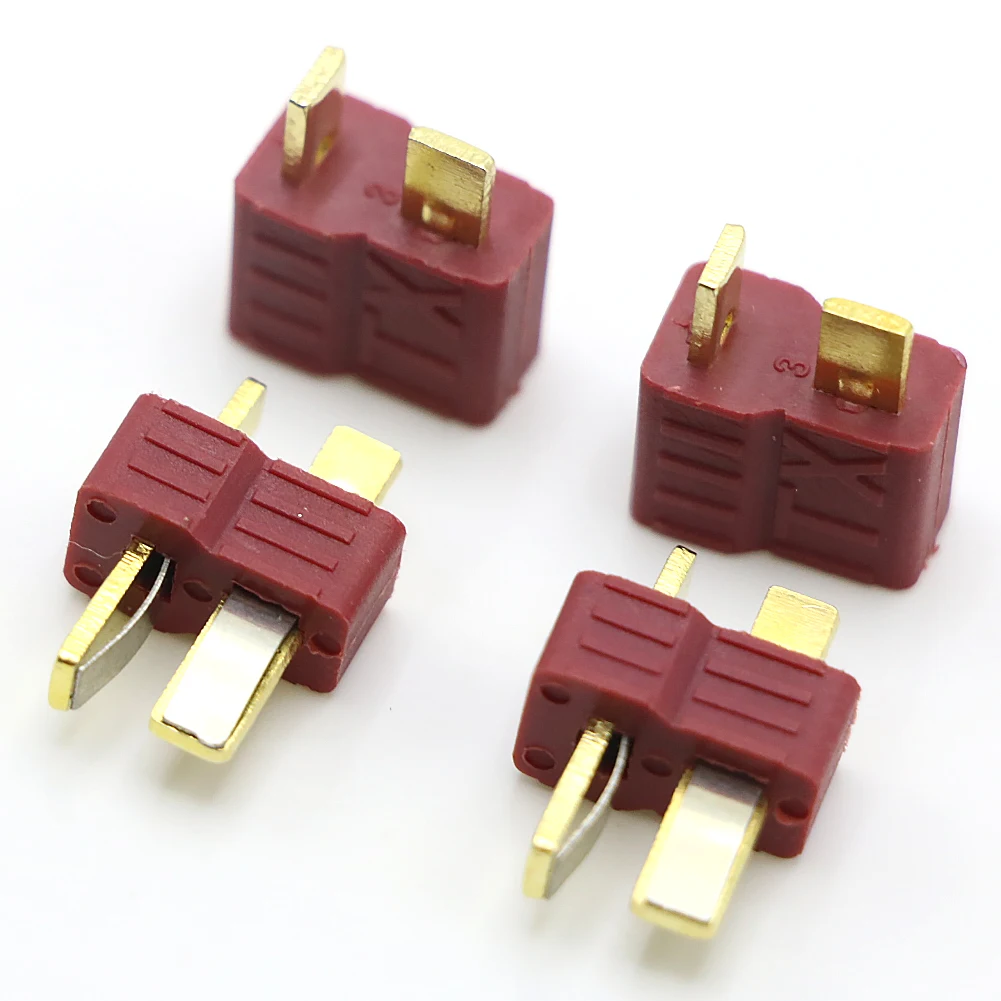 20Pcs Anti-Skidding Deans Plug T หญิง/หัวต่อตัวผู้สำหรับ RC Lipo แบตเตอรี่ ESC เฮลิคอปเตอร์ควบคุมรีโมต (10คู่)