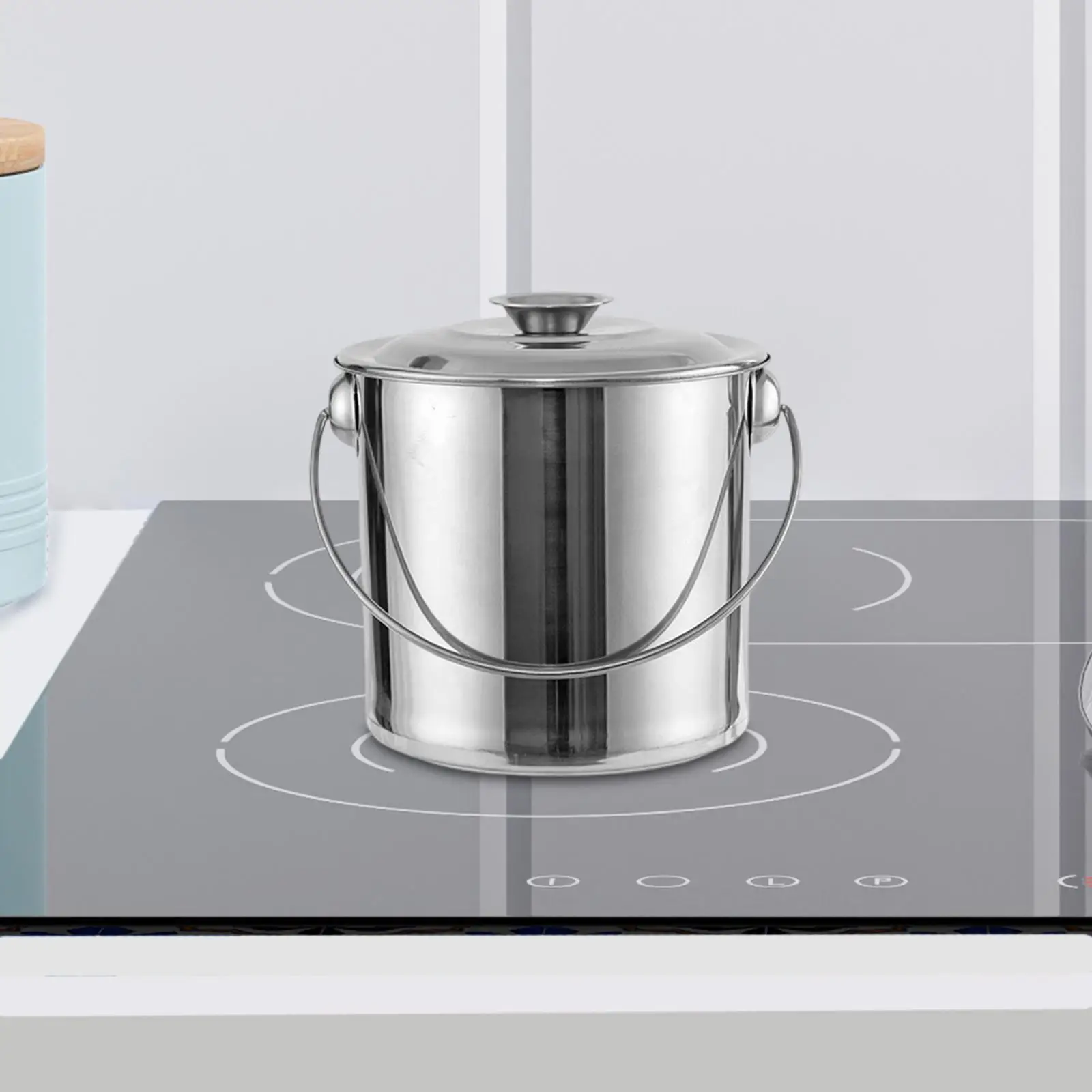 

Stainless Steel Stockpot Milk Bucket Metal Carrying Pail with Lid Water Bucket Canning Pasta Pot for Home Hotel Home Use Canteen