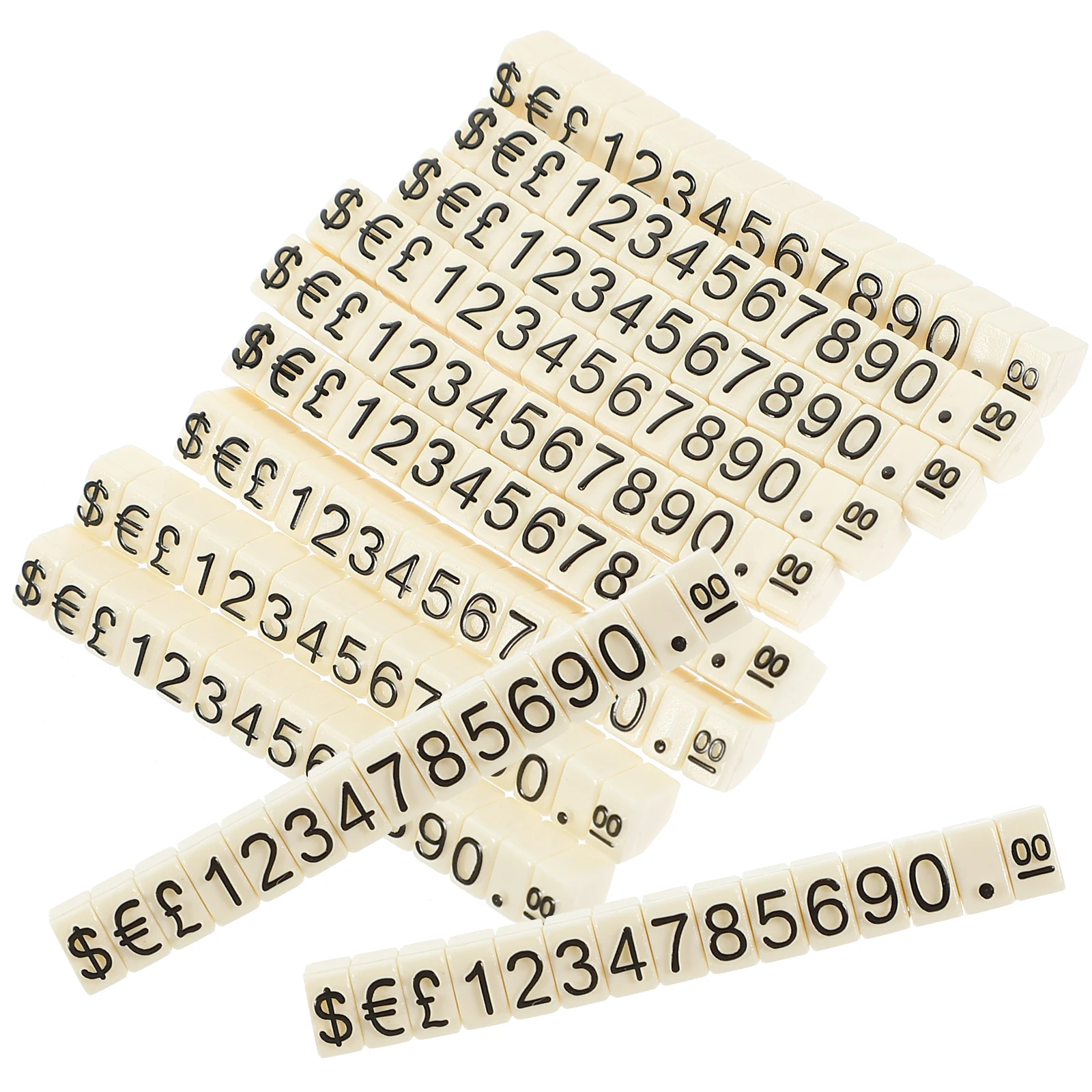 20 قطعة علامات الأسعار تسميات المجوهرات عرض كتل مكعبات صغيرة أرقام البلاستيك التجزئة الألومنيوم المجلدات تخزين العلامة يعرض #6