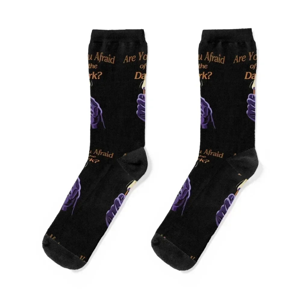 

Are You Afraid of the Dark Socks winter funny sock Novelties valentine gift ideas Designer Man Socks Women's