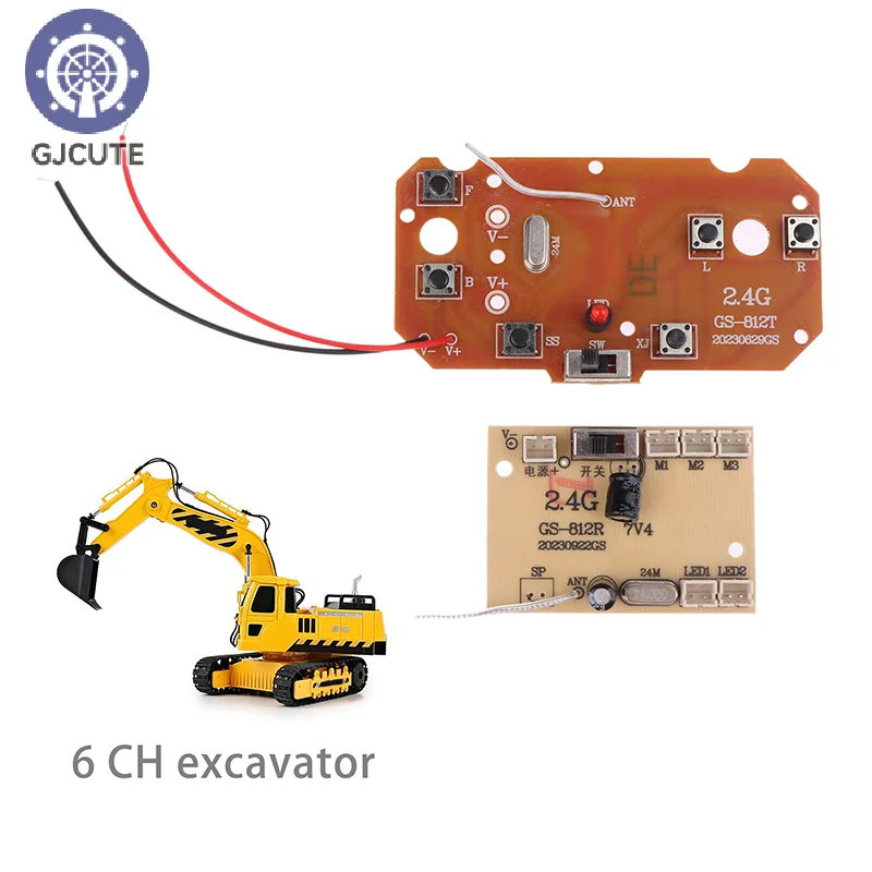 1 Set Voor RC Auto Afstandsbediening Speelgoed Onderdelen 6CH 2.4G Afstandsbediening Hoge Kwaliteit 27 MHz Circuit PCB zender Ontvanger Board