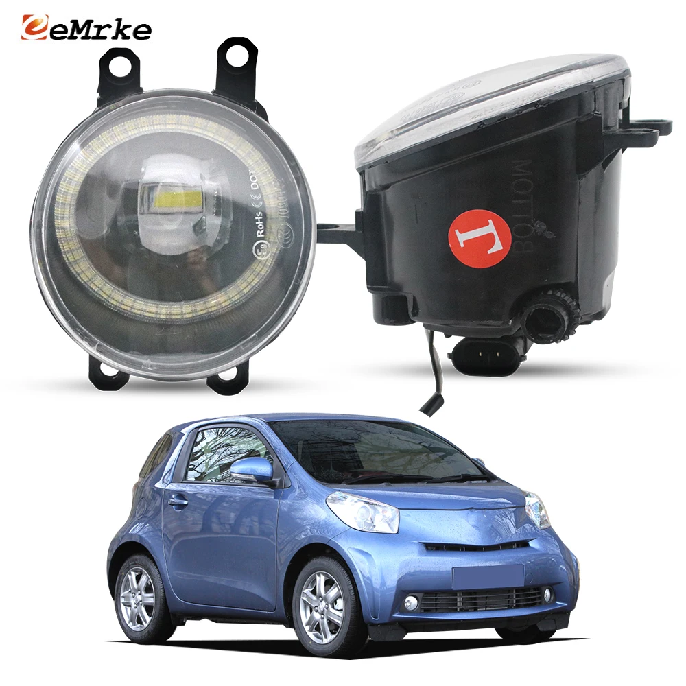 

LED Fog Light Driving Lamp for Toyota iQ Isis iST Urban Cruiser XP110 Scion iQ 2008-2017 Car Lens PTF with Angel Eye DRL 30W