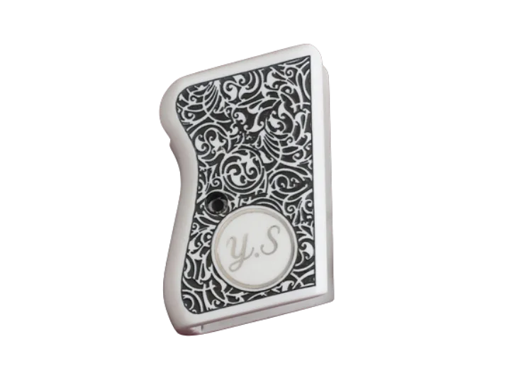 

KSD Brand CZ 45 Compatible White Acrylic Grips Floral