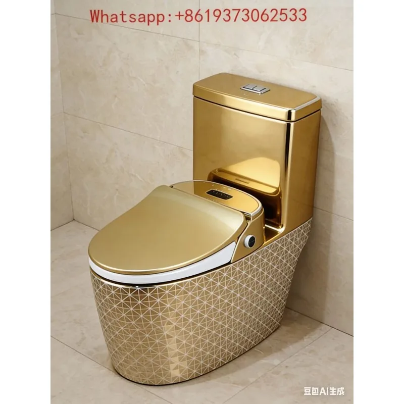 

Умный унитаз Strong Titanium ToiletGold, золотистый, с автоматическим смывом, постоянной температурой и функцией импульсного омывания для женщин