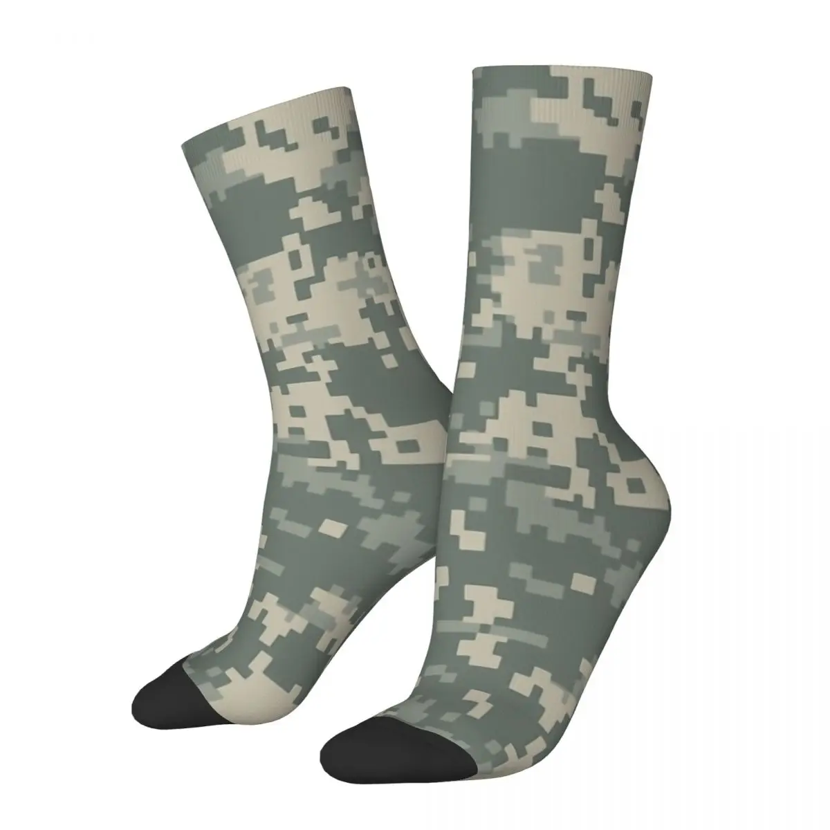 Calcetines con estampado de camuflaje para hombre, medias divertidas, estilo callejero, Harajuku, Vintage, ejército, ACU, novedad, regalo