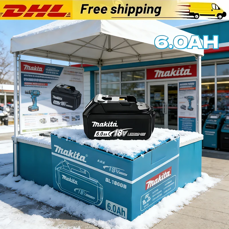

2026 New 100% 18V 6000mAh Makita Battery BL1860 BL1850B BL1830B Series Battery Rechargeable Battery