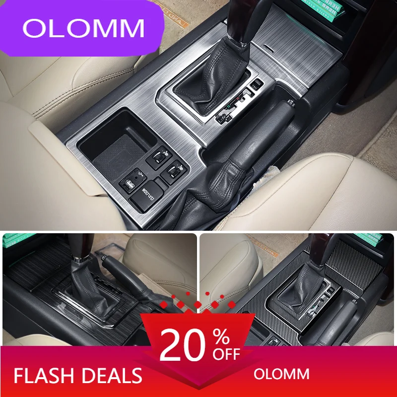 For 2010-2017 Right Hand Drive Toyota Land Cruiser Prado 150 LC150 J150 Stainless Steel Gearbox Panel Cover Interior Accessories