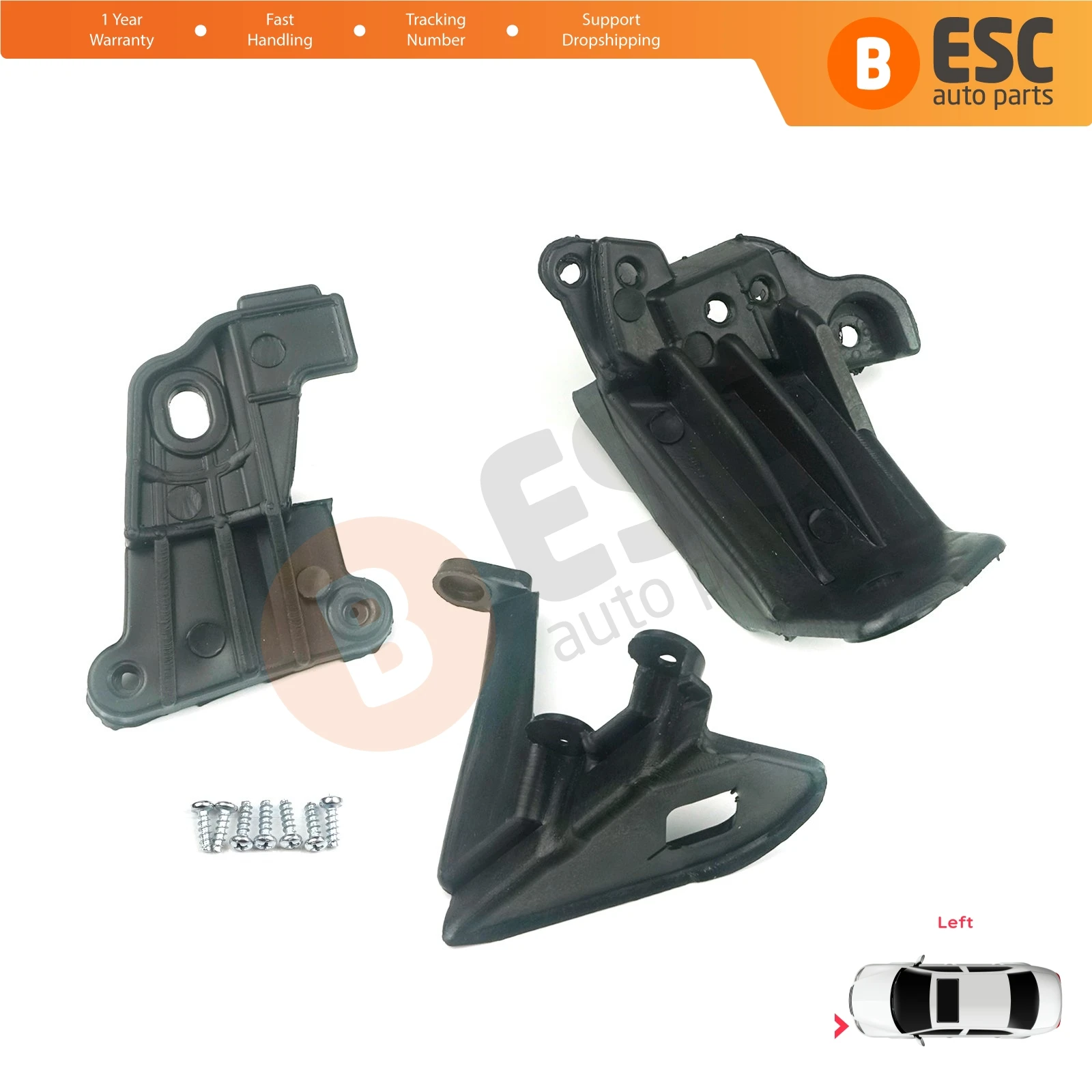 EHL532 Car Headlight Headlamp Housing Repair Mount Holder Bracket Tab Clips Left Side for Fiat Tipo 356 Egea 2015-On 50927927