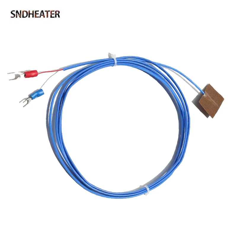 SNDHEATER Type K T J Thermocouple Sensor 1M 2M 3M Wire Surface Mount High Temperature Measurement Sheet 20x12MM