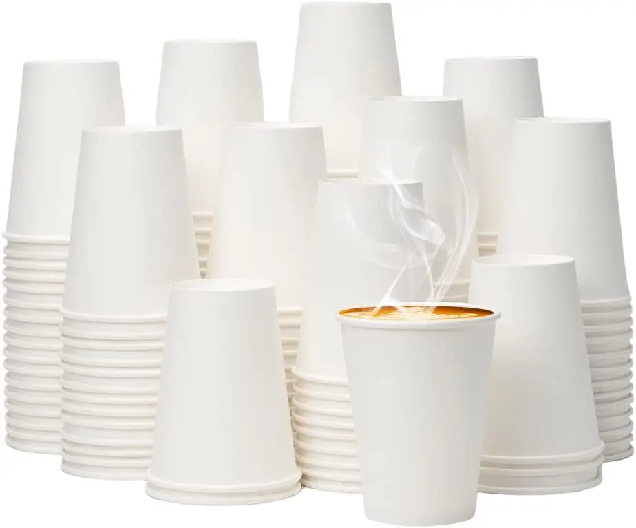 

12 oz 300 Pack Disposable Paper Coffee Cups, Bulk to Go Cups for Hot Coffee, Hot Liquid, Chocolate