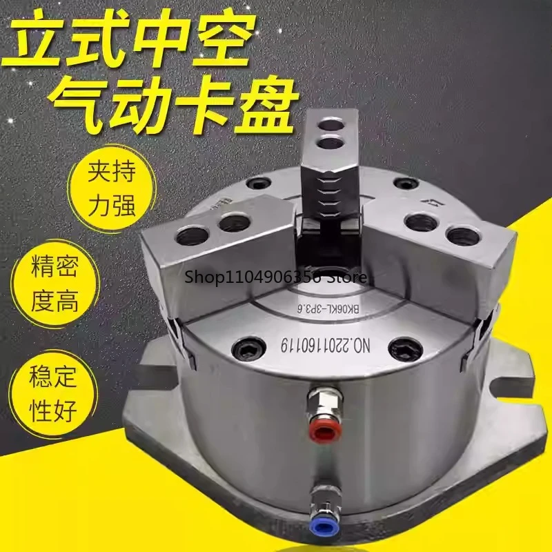 for Machining Center Drilling and Milling Machine Three-jaw Vertical Hollow Pneumatic Chuck for BK160KL