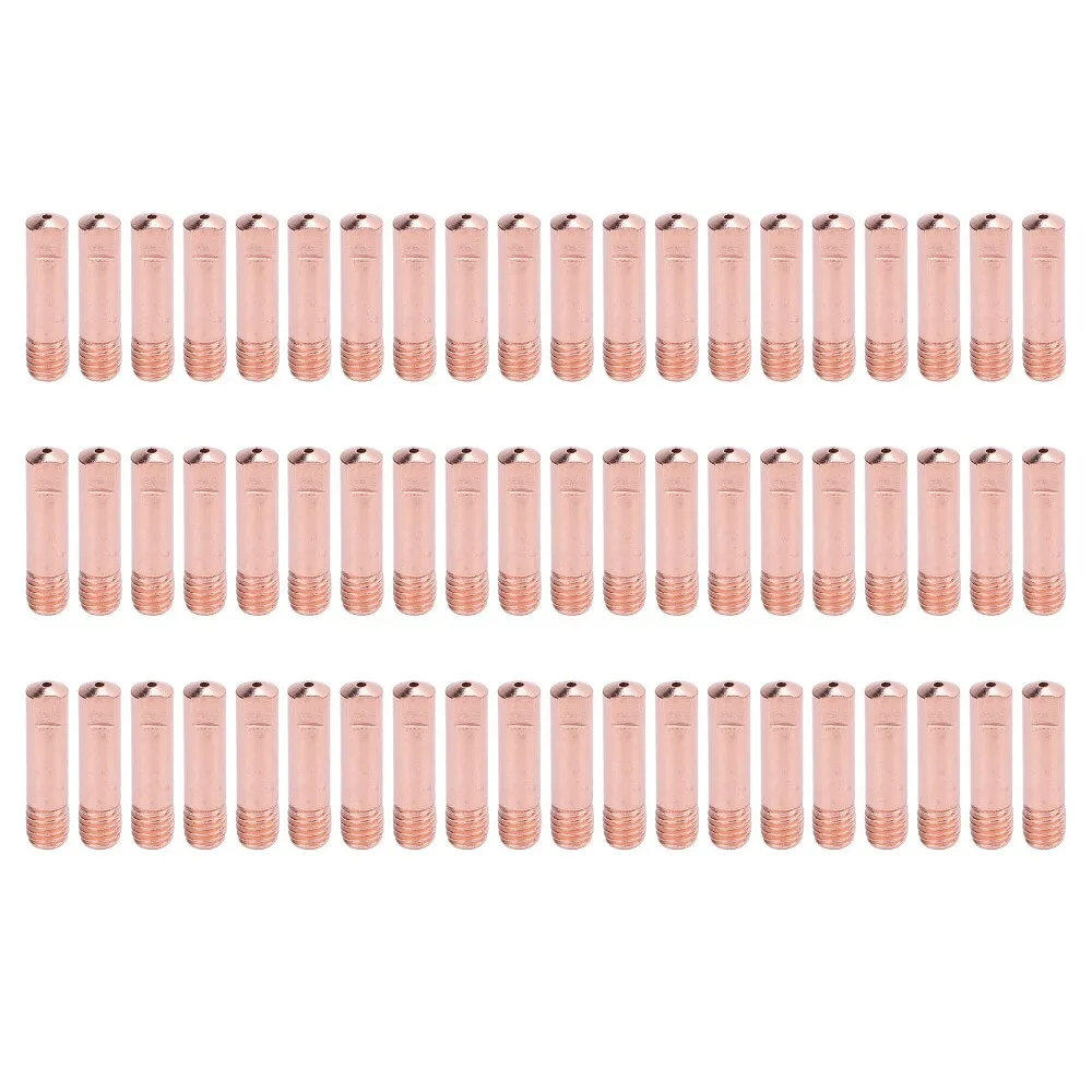60Pcs 1.2mm MIG Welding Contact Tips Easy to Install Copper Welding Gun Accessories Rose Gold Welding Gun Contact Tips