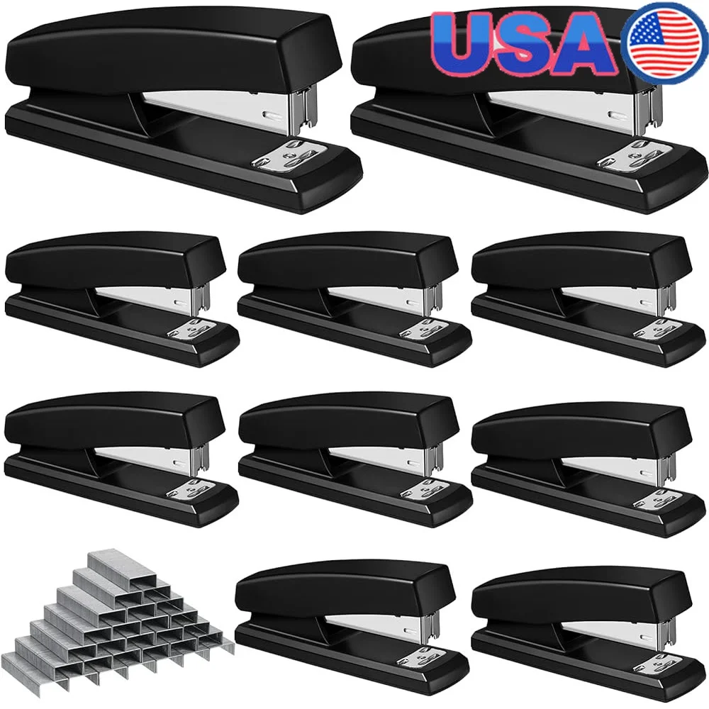 

10 Pcs Staplers Bulk with 6000 Staples Heavy Duty Office Supply 25 Sheets Capacity Portable Desk Stapler Dual Stapling Modes