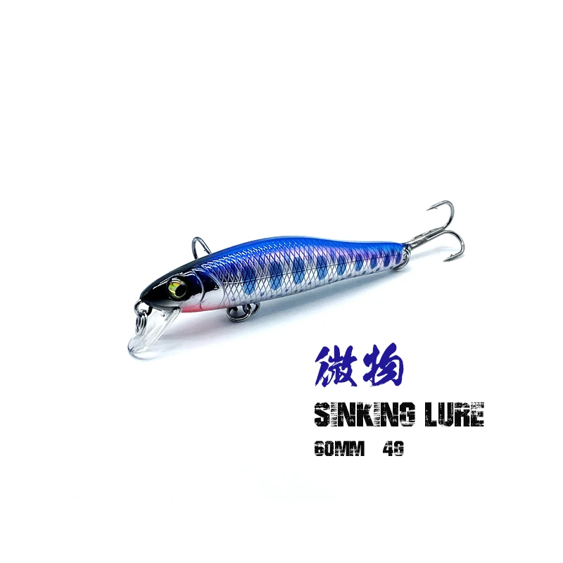 THRITOP zoka yapay balık 4G 60MM Optionals kalem balıkçılık için 5 renkler yem sert cazibesi güzel Wobblers batan balıkçılık takımları