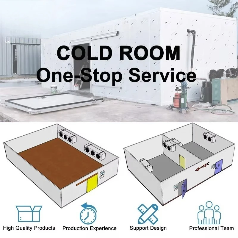 Customized Industrial Cold Storage Freezer Room for Fish Seafood Freezing Preservation