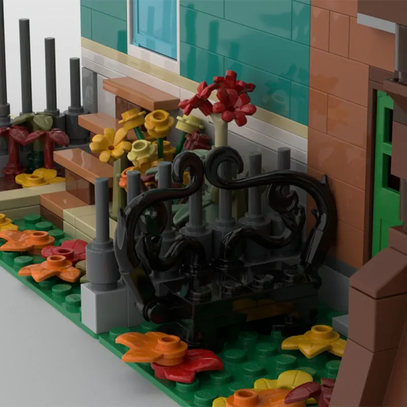 2929 pçs moc outono/outono leitura quintal-livre arquitetura blocos de construção modelo montagem brinquedos crianças festival presente