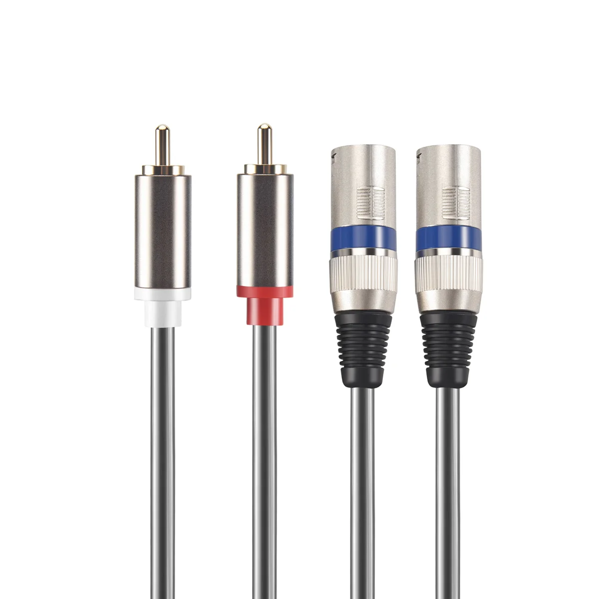 AU49_1.5M Cable doble Rca macho a Xlr macho 2 Xlr a 2 adaptador de enchufe Rca