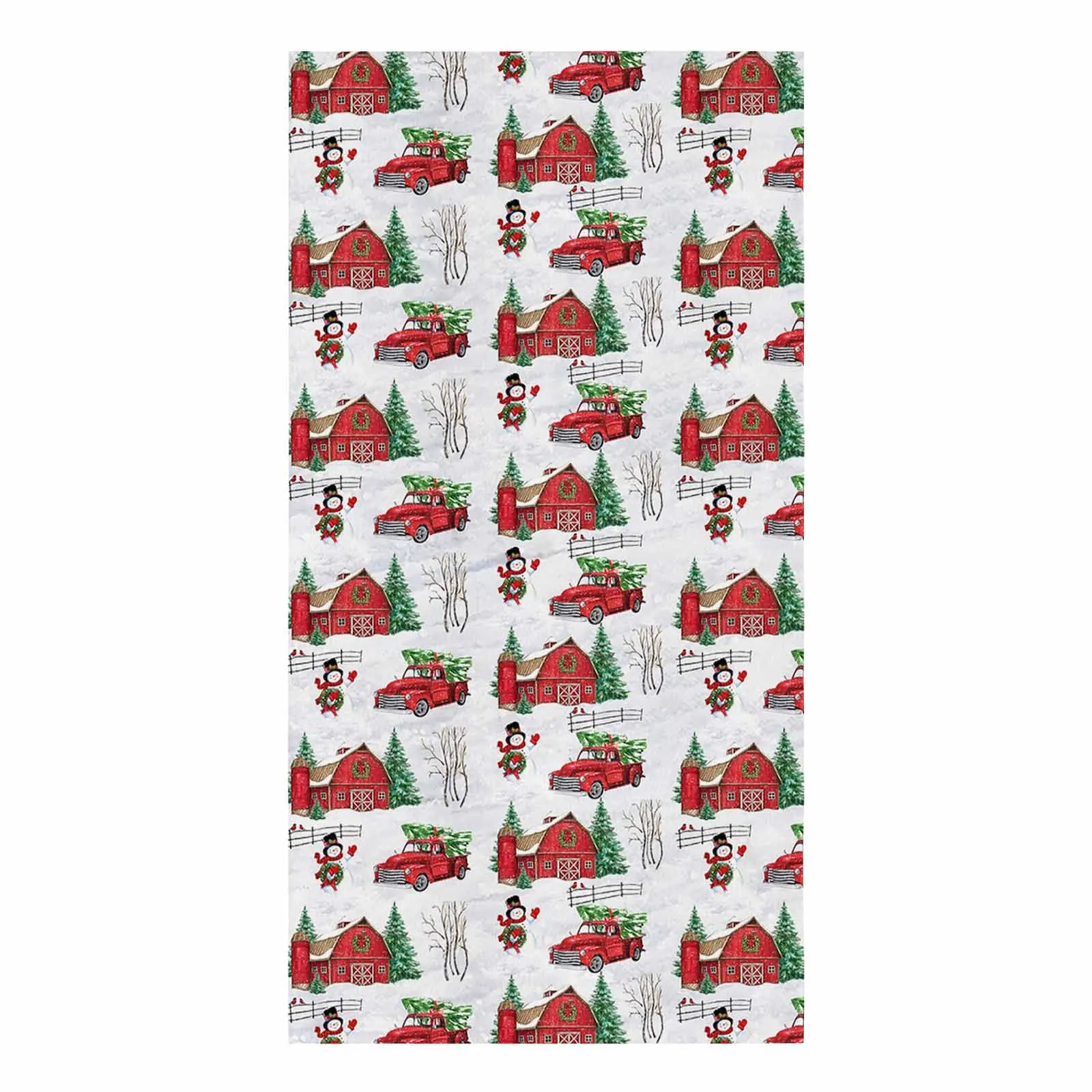 Christmas Winter Farm Red Barn Snowman Car Soft Microfiber Kitchen Towel Absorbent Dish Cloth Towels Kichen Cleaning Supplies