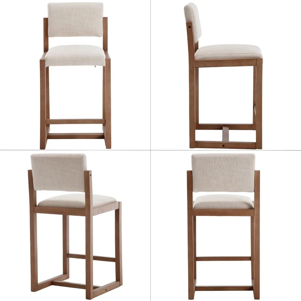 Linen bar stool set of 4 with 26