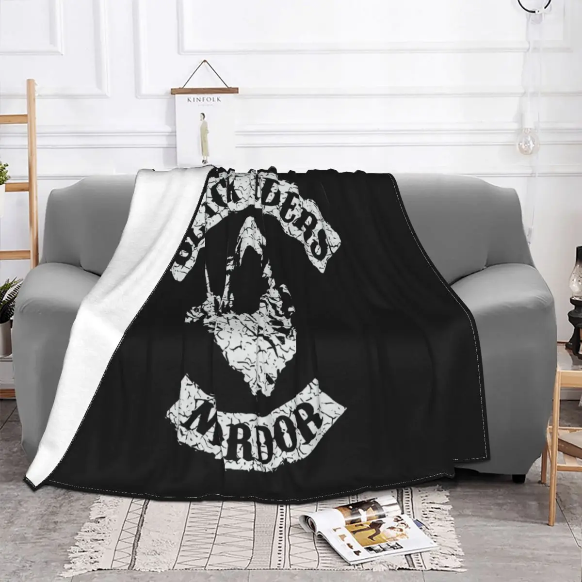 Black Riders Mc Lord Of Nazgul Biker Fun The Patch Rings Mordor Sauron Blanket Classic Coral Fleece Decorative Sofa