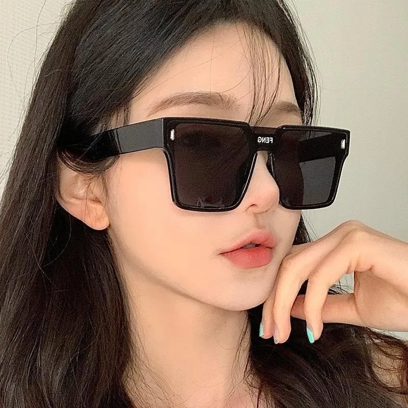 

10pcs New Sunglasses of Male and Female Riding Driving Glasses Korean Popular Square Sunglasses