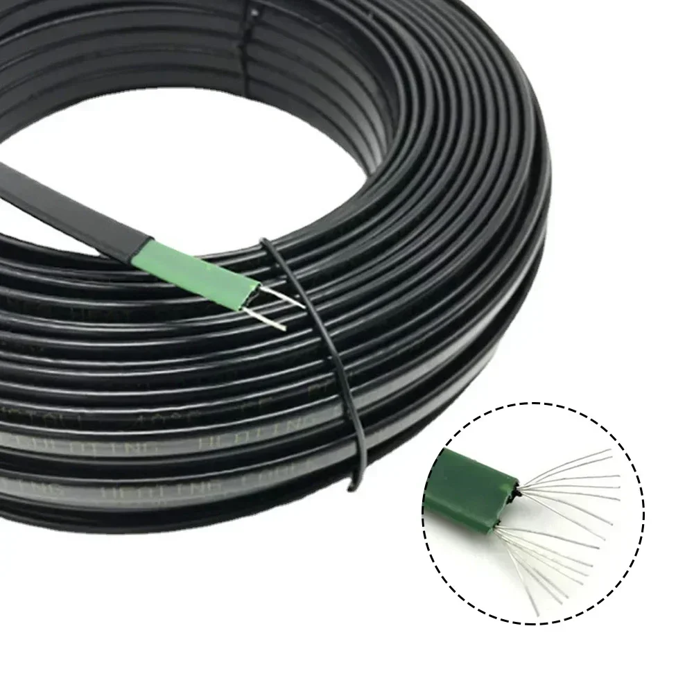 1Pc Heating Cable Heating Belt Snow Melting Drain Pipe 20W/M Low Temperature Self-adjusting Anti-freeze 50M For Thermostat Parts