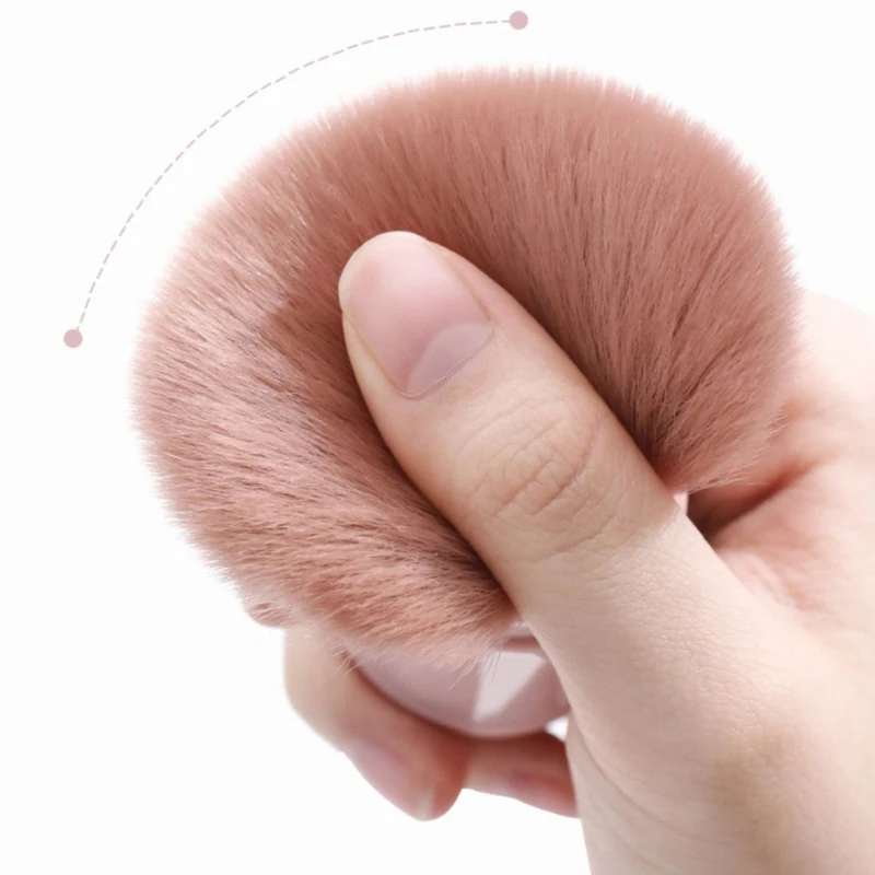 1x Retractable Nail Dust Removal Brush With Cover Telescopic Nail Brush Fluffy Soft Hair Portable Dust Cleaning Nails Care Brush