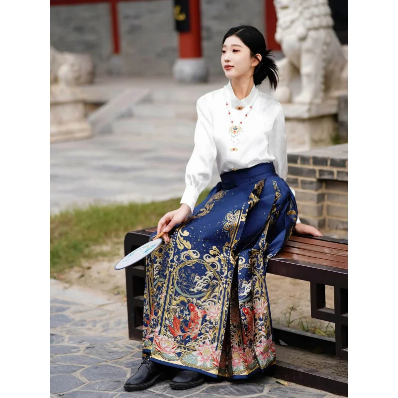 مجموعة تنورة ماميان للسيدات البالغات مطرزة بالذهب الثقيل لعام 2026 من أجل الخبز المحمص والخطوبة Hanfu #1