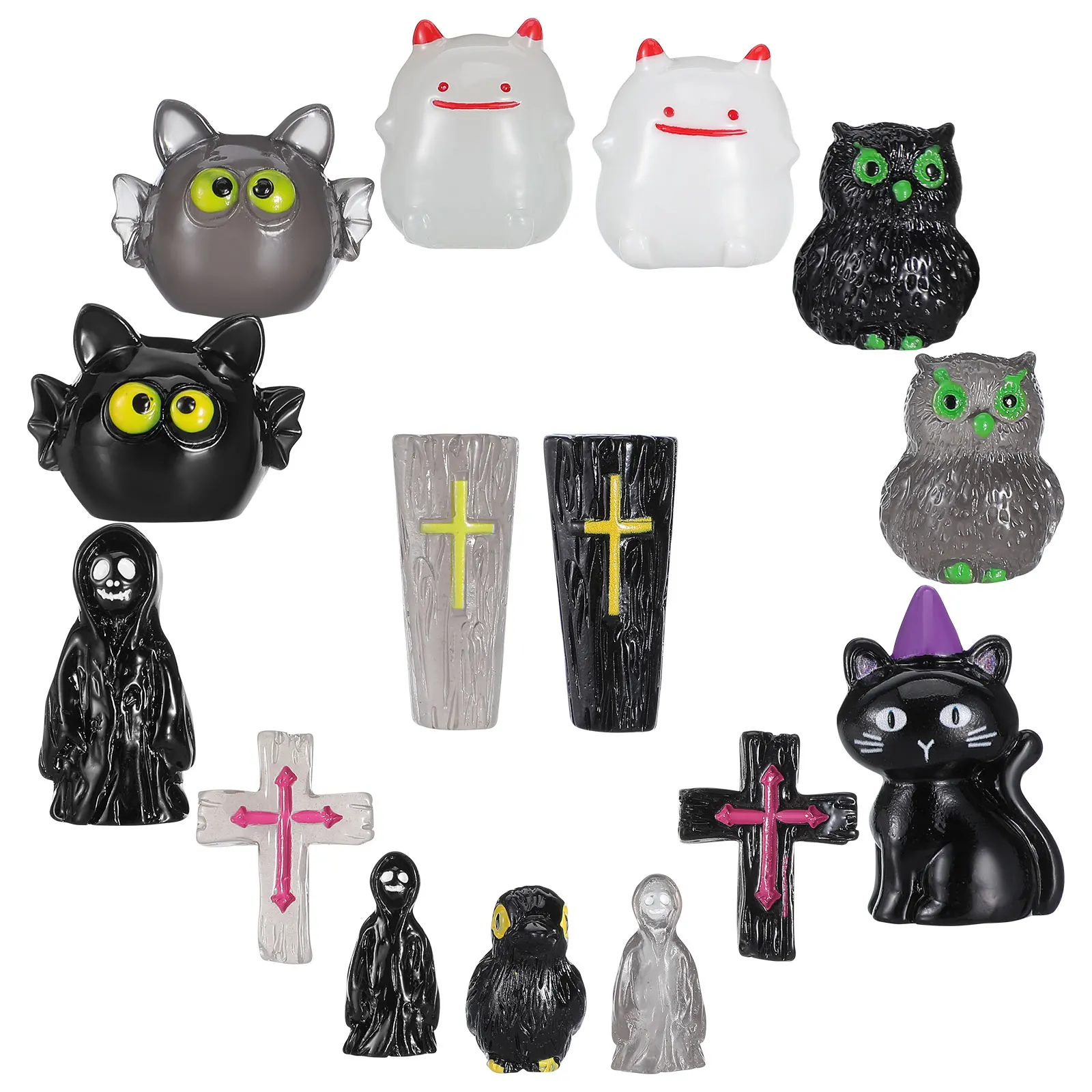 

Micro Landscape Decoration Halloween Figurines Home Miniature Kit House Accessories Ghost Miniatures Demon Graveyard