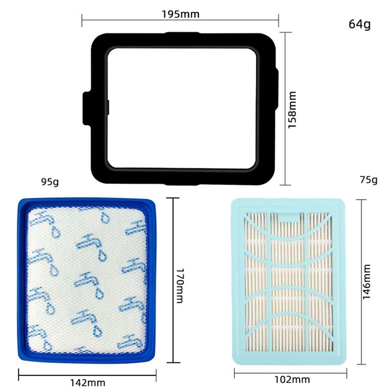 Filtre et cadre de filtre adaptés à Philips Cp0616, Fc9728, Fc9730, Fc9731, Fc9732, Fc9733, Fc9734, Fc9735