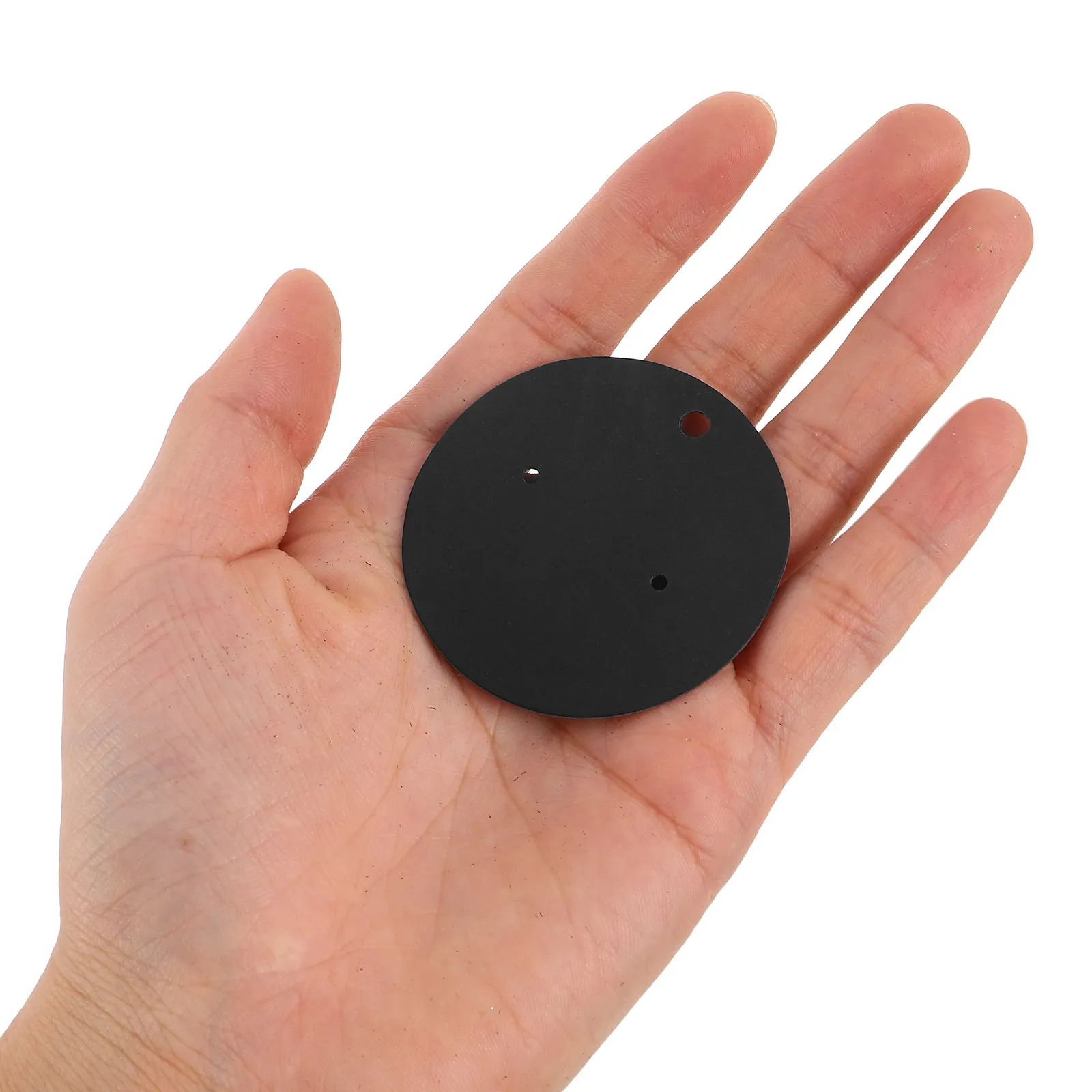 

100Pcs Premium Black Round Earring Display Card Set 5Cm Jewelry Packaging Cards for Small Business Retail Earring Packaging