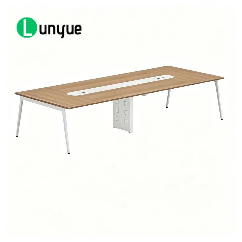 Modern Rectangular Conference Table Office Meeting Desk for Boardroom Multi Size Professional Business Furniture