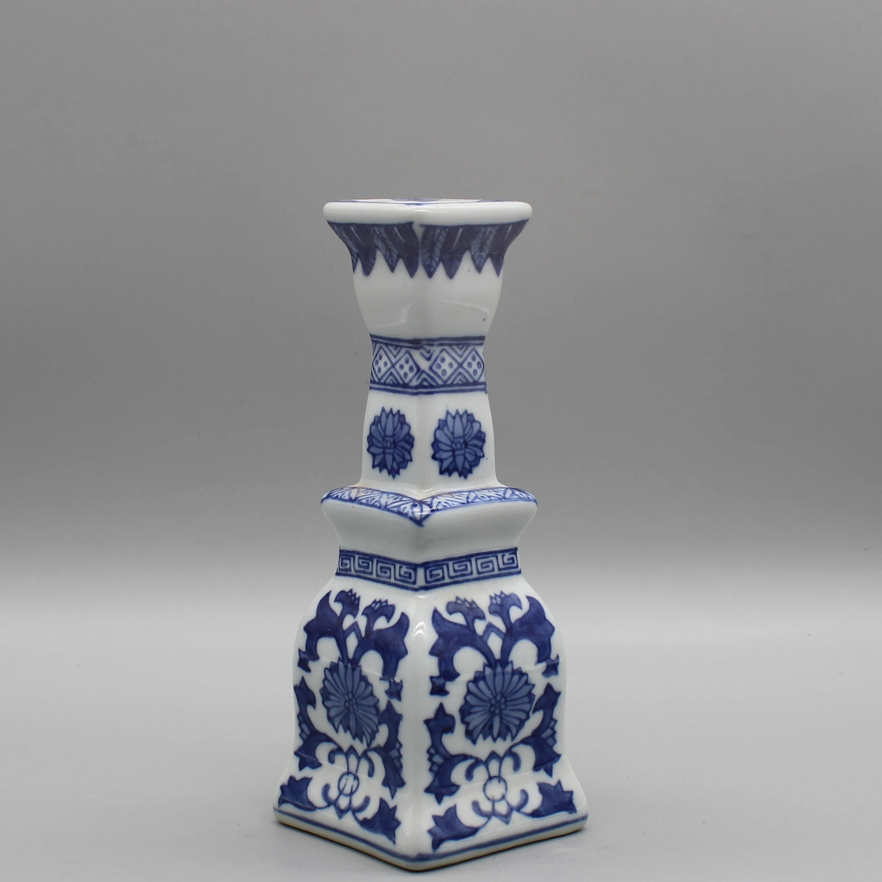 

Ceramic candle holder, Blue and white