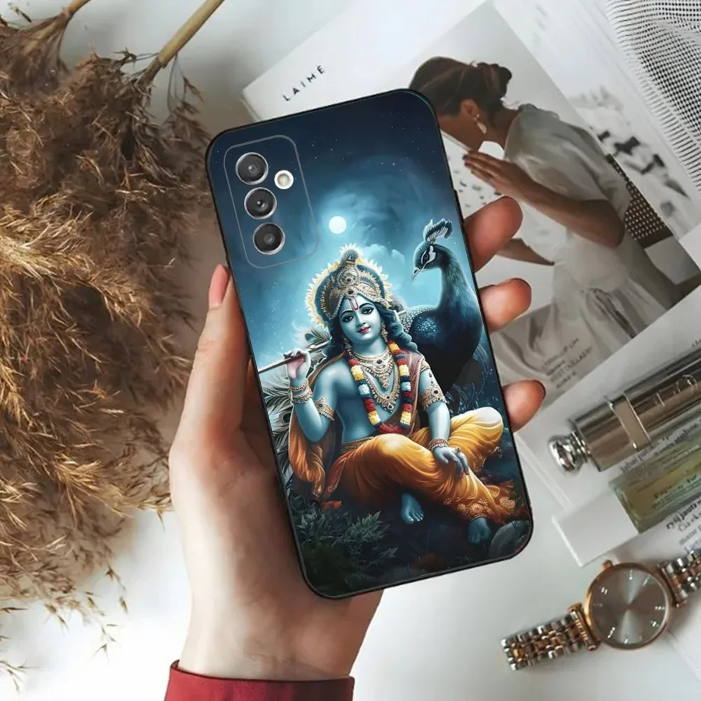 Indian God Lord Krishna Phone Case For Samsung Galaxy A20,A21s,A22,A31,A32,A52,A53,A72,73,A80,A91 Soft Black Phone Cover