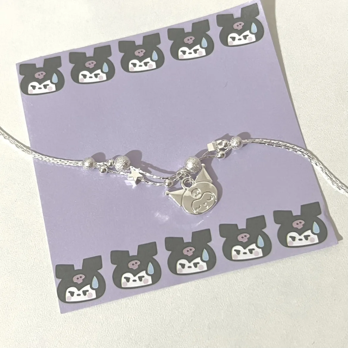 Sanrio Hello Kitty Cinnamoroll Bracelet Silver Alloy Kuromi Kawaii Y2K Cute Braceleted Girlfriend Gifts Anime Toys for Girls